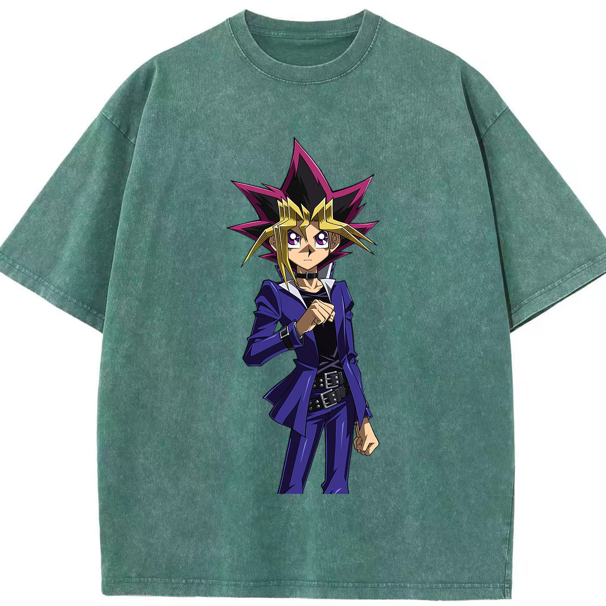 （画像用） 遊☆戯☆王 Yu-Gi-Oh! 綿100% ヴィンテージ風 半袖Tシャツ（フロントプリント）
